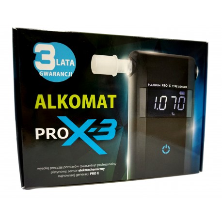 Alkomat Pro X-3 + 3 lat gwarancji, 1 rok darmowej kalibracji